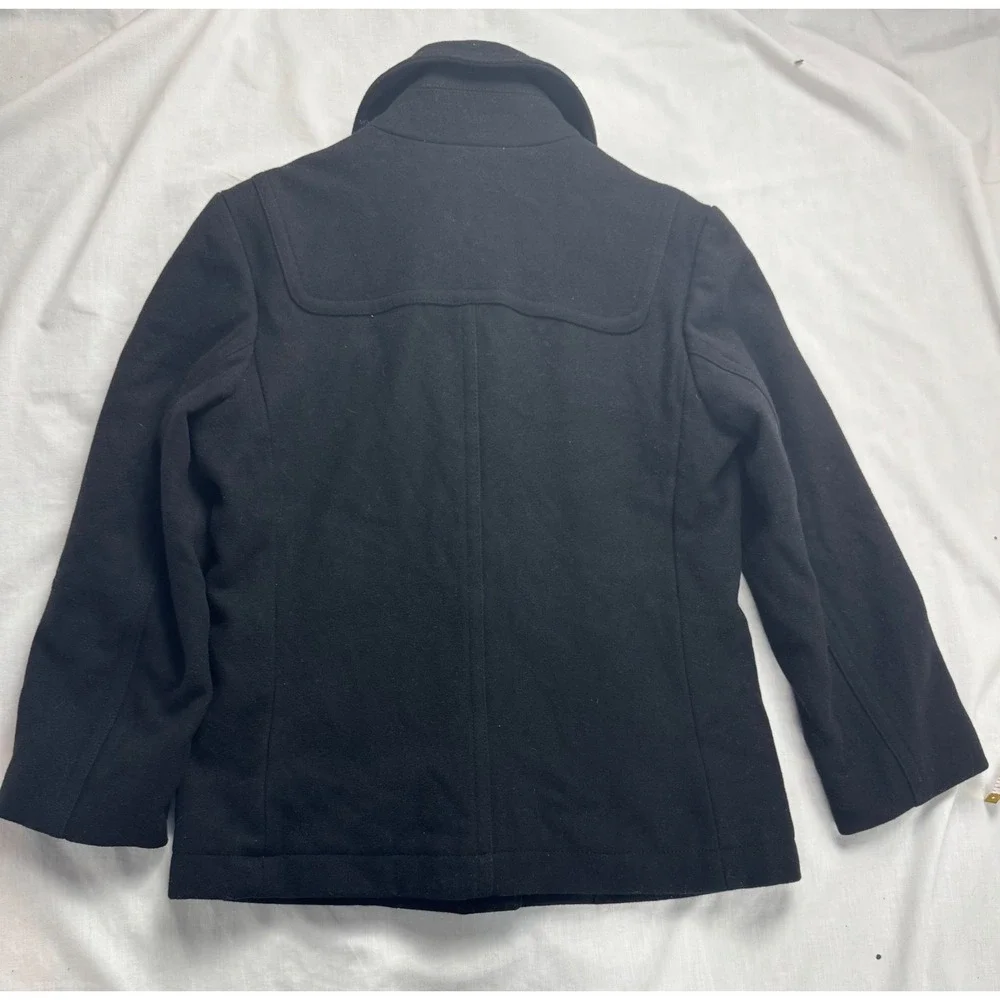 GAP Women Black Wool Blend‎ Toggle Duffle Coat XS Pea coat